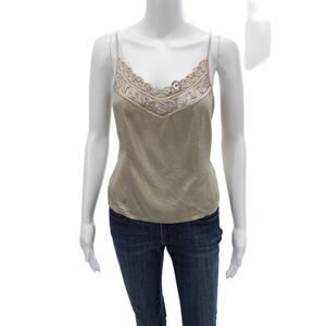 Feraud Womens Beige Silk V Neck Camisole Size 36